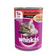 Whiskas Влажный корм для кошек от 1 года с говядиной в желе 400 гр